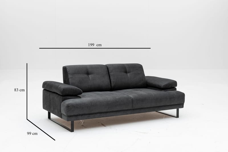 Kitimat Sofa 2-seters - Antrasitt - Møbler - Sofaer - 2 seter sofa