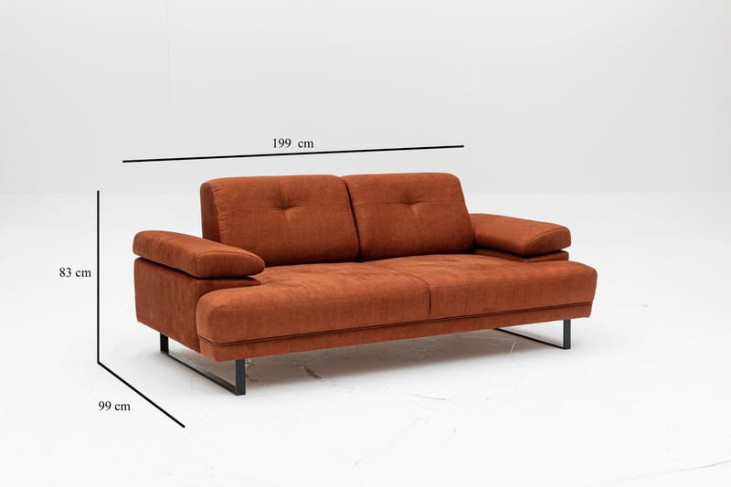 Kitimat Sofa 2-seters - Oransje - Møbler - Sofaer - 2 seter sofa