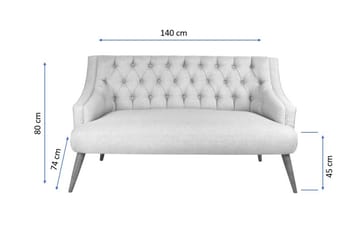 Lamonti 2-seters Sofa - Kremhvit/Natur - Møbler - Sofaer - 2 seter sofa