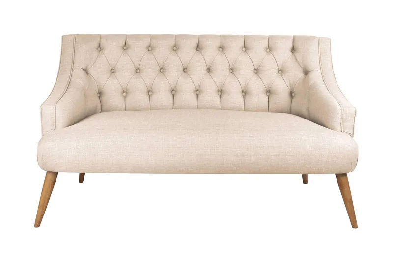 Lamonti 2-seters Sofa, Kremhvit/Natur