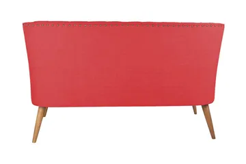 Lamonti 2-seters Sofa - Rød/Natur - Møbler - Sofaer - 2 seter sofa