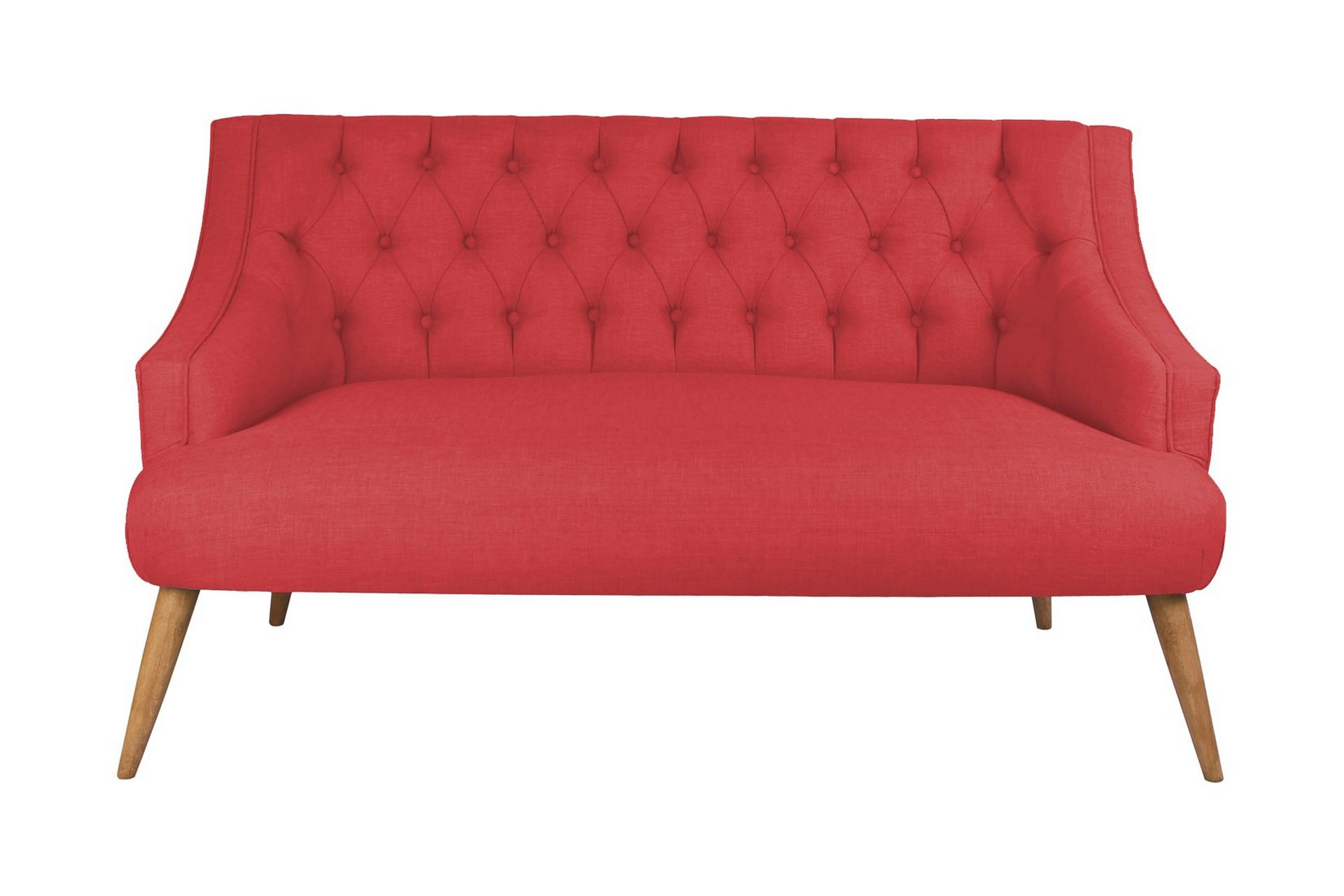 Lamonti 2-seters Sofa - Rød/Natur - Møbler - Sofaer - 2 seter sofa