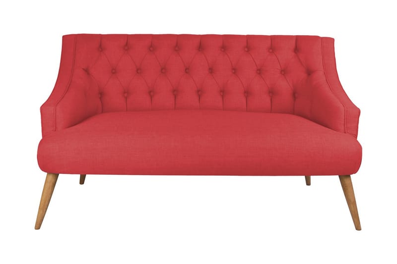 Lamonti 2-seters Sofa - Rød/Natur - Møbler - Sofaer - 2 seter sofa