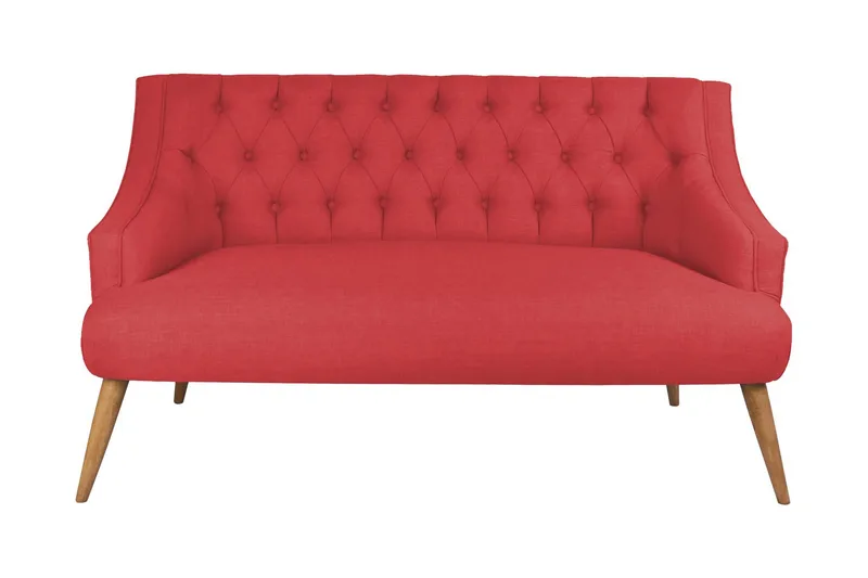 Lamonti 2-seters Sofa, Rød/Natur