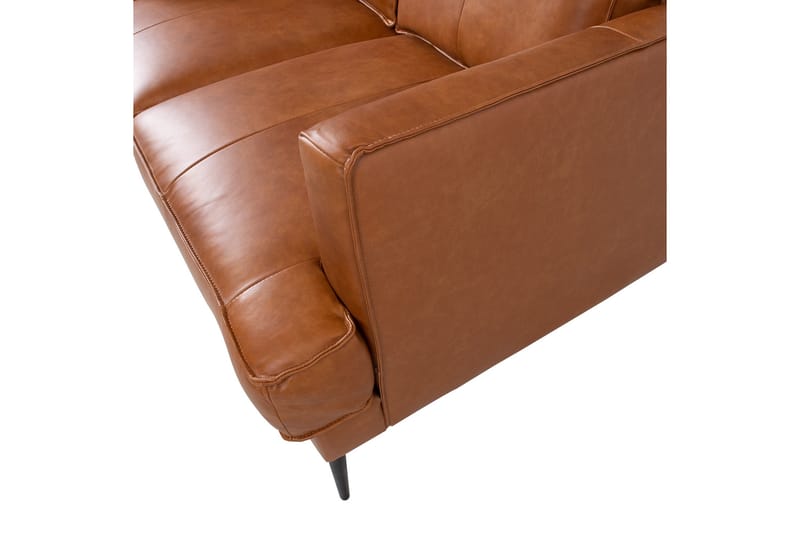Leo 2-seter Sofa med Smale Armlener i Skinn - Cognac - Møbler - Sofaer - 2 seter sofa
