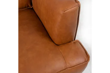 Leo 2-seter Sofa med Smale Armlener i Skinn - Cognac - Møbler - Sofaer - 2 seter sofa