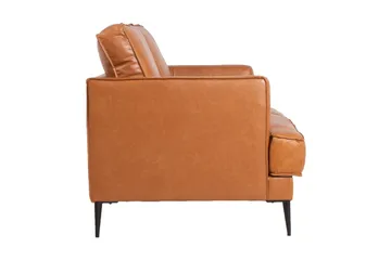 Leo 2-seter Sofa med Smale Armlener i Skinn - Cognac - Møbler - Sofaer - 2 seter sofa