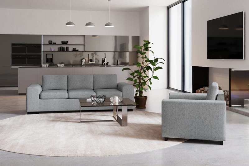 Link 2-seters Stoffsofa - Lys grå - Møbler - Sofaer - 2 seter sofa