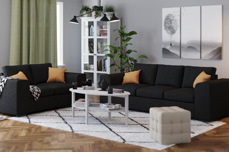 Link 2-seters Stoffsofa - Svart - Møbler - Sofaer - 2 seter sofa