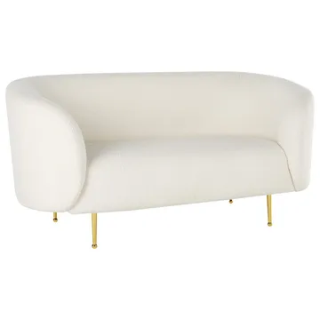 2-seters sofa Loen - Hvit, gull - Møbler - Sofaer - 2 seter sofa