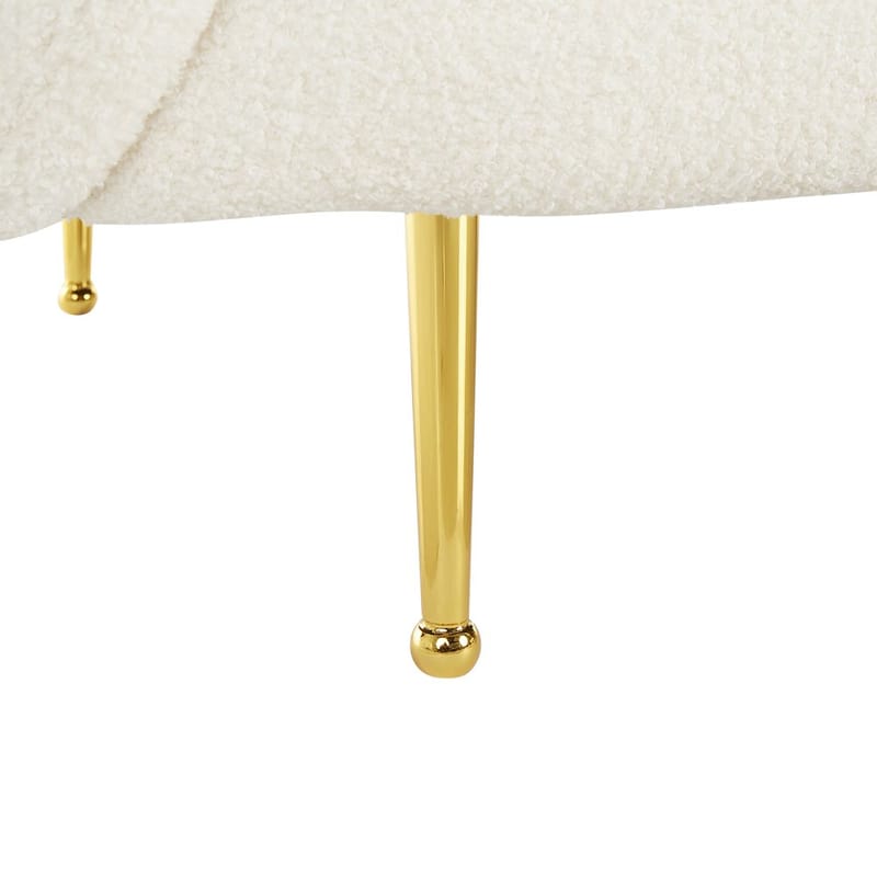 2-seters sofa Loen - Hvit, gull - Møbler - Sofaer - 2 seter sofa