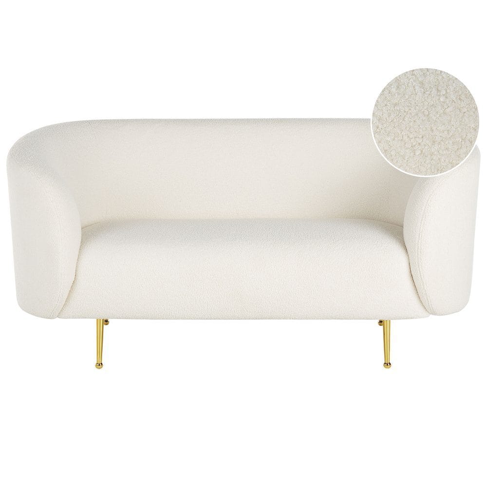 2-seters sofa Loen - Hvit, gull