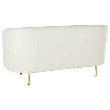 2-seters sofa Loen - Hvit, gull - Møbler - Sofaer - 2 seter sofa