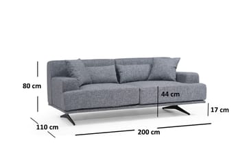 Lums 2-Seter Sofa - Grå - Møbler - Sofaer - 2 seter sofa