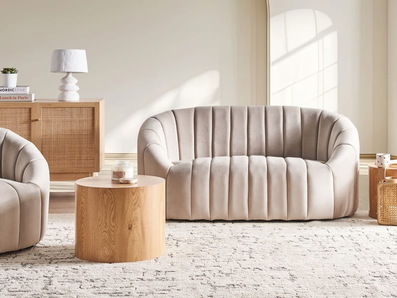 2-seters sofa Malung - Beige - Møbler - Sofaer - Fløyel sofaer