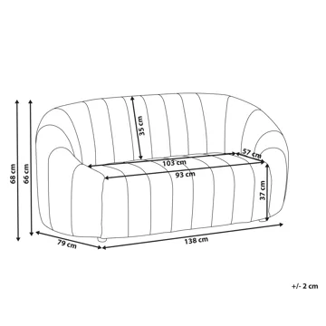 2-seters sofa Malung - Beige - Møbler - Sofaer - Fløyel sofaer
