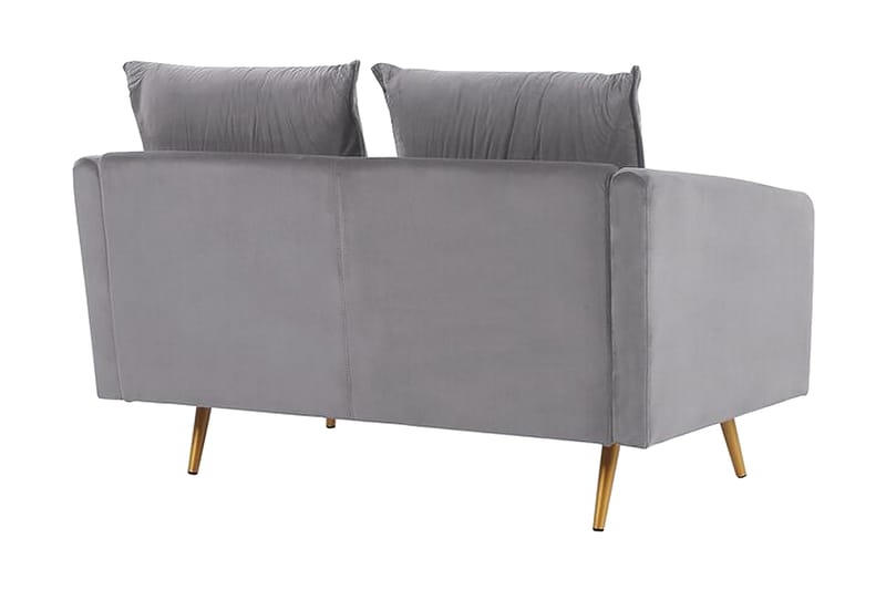 Maurana 2-seters Sofa - Fløyel/Grå - 2 seter sofa