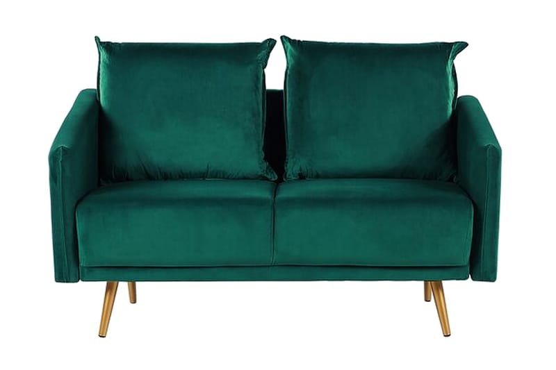 Maurana 2-seters Sofa - Fløyel/Grønn - 2 seter sofa