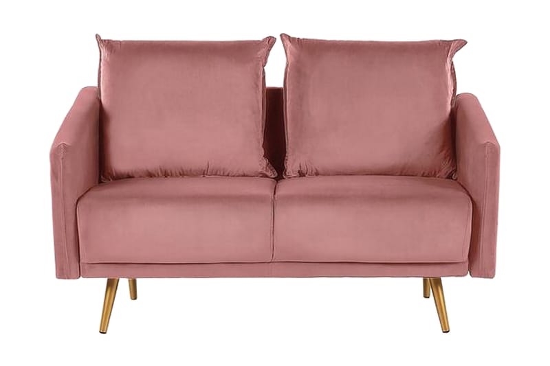 Maurana 2-seters Sofa - Fløyel/Rosa - 2 seter sofa