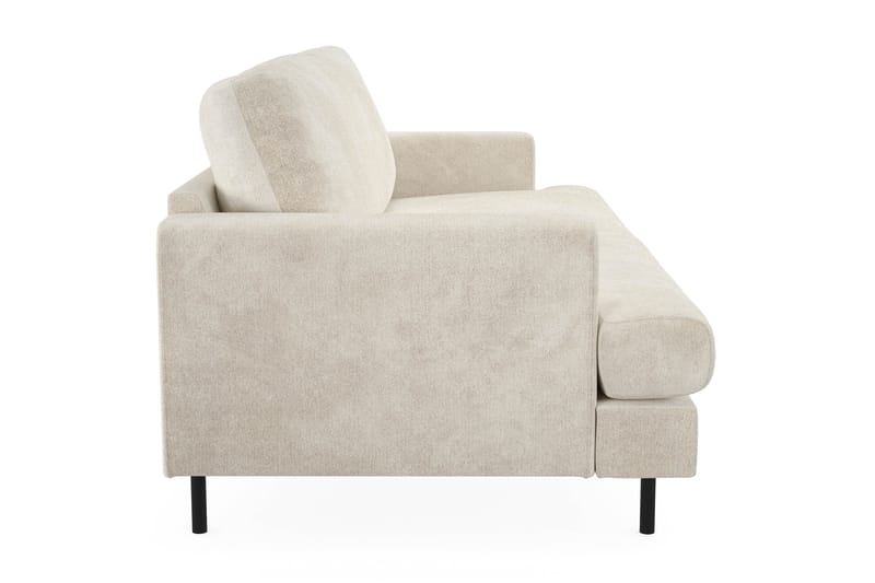 Menard Compact 3-seters Fløyelssofa - Kremhvit - Møbler - Sofaer - Sofa 3 seter