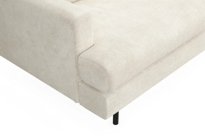 Menard Compact 3-seters Fløyelssofa - Kremhvit - Møbler - Sofaer - Sofa 3 seter