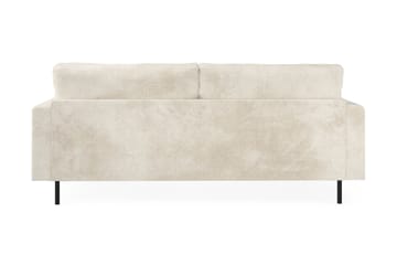 Menard Compact 3-seters Fløyelssofa - Kremhvit - Møbler - Sofaer - Sofa 3 seter