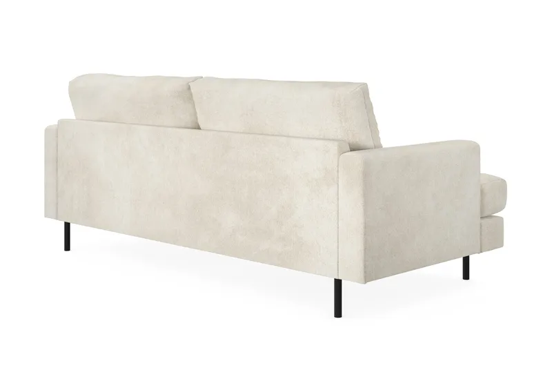 Menard Compact 3-seters Fløyelssofa - Kremhvit - Møbler - Sofaer - Sofa 3 seter