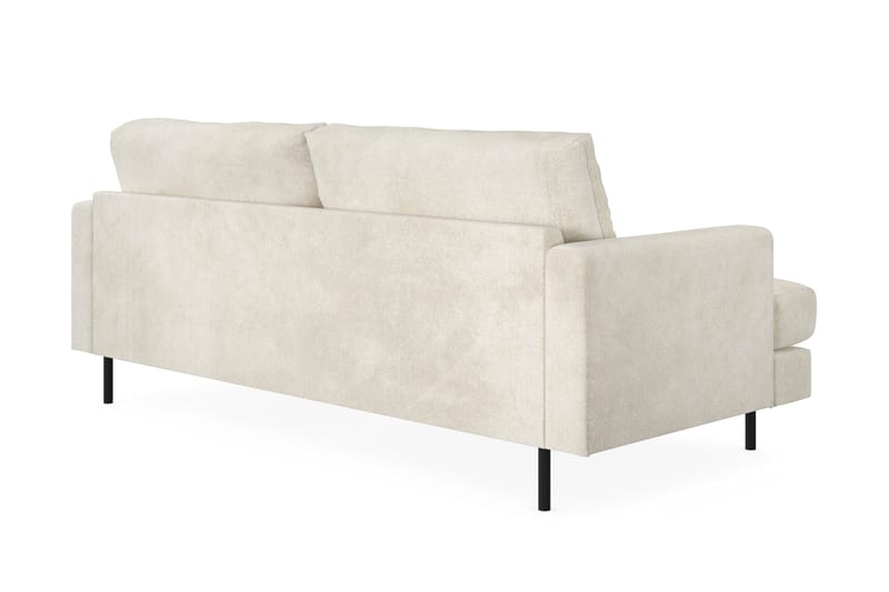 Menard Compact 3-seters Fløyelssofa - Kremhvit - Møbler - Sofaer - Sofa 3 seter
