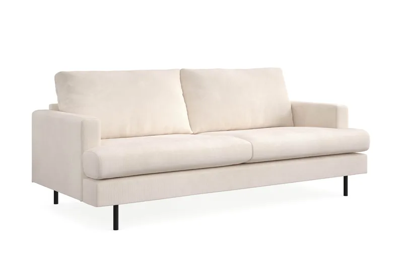 Menard Compact 3-seters Manchestersofa - Beige - Møbler - Sofaer - Sofa 3 seter