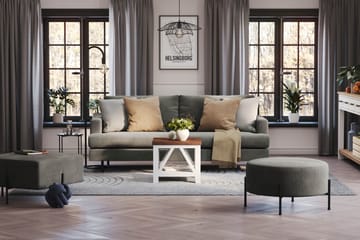 Menard Compact 3-seters Manchestersofa - Grå - Møbler - Sofaer - Sofa 3 seter
