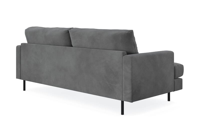 Menard Compact 3-seters Manchestersofa - Grå - Møbler - Sofaer - Sofa 3 seter
