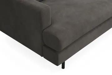 Menard Compact 3-seters Manchestersofa - Mørk grå - Møbler - Sofaer - Sofa 3 seter