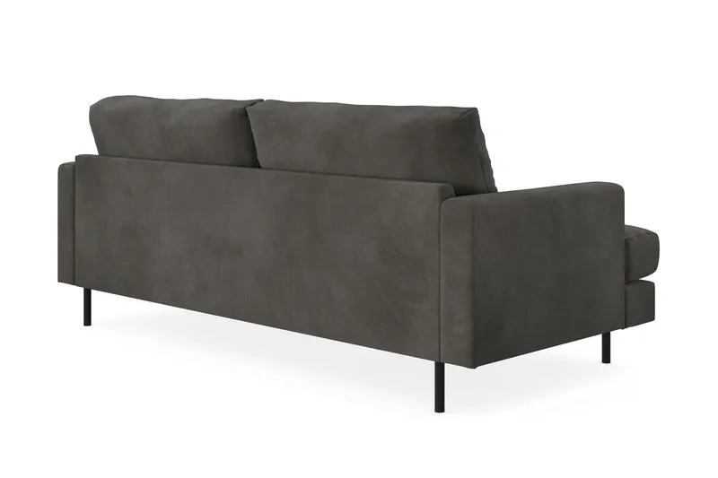 Menard Compact 3-seters Manchestersofa - Mørk grå - Møbler - Sofaer - Sofa 3 seter