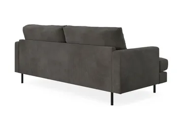 Menard Compact 3-seters Manchestersofa - Mørk grå - Møbler - Sofaer - Sofa 3 seter