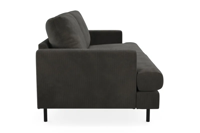 Menard Compact 3-seters Manchestersofa - Mørk grå - Møbler - Sofaer - Sofa 3 seter