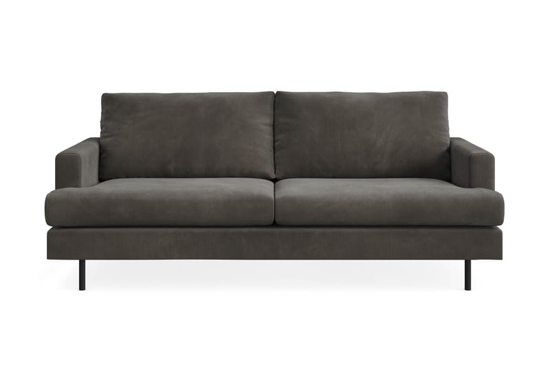 Menard Compact 3-seters Manchestersofa - Mørk grå - Møbler - Sofaer - Sofa 3 seter