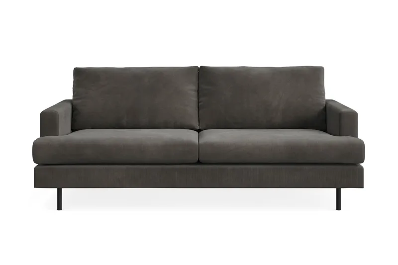 Menard Compact 3-seters Manchestersofa - Mørk grå - Møbler - Sofaer - Sofa 3 seter