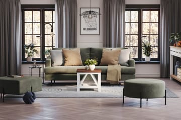 Menard Compact 3-seters Manchestersofa - Mørk grønn - Møbler - Sofaer - Sofa 3 seter