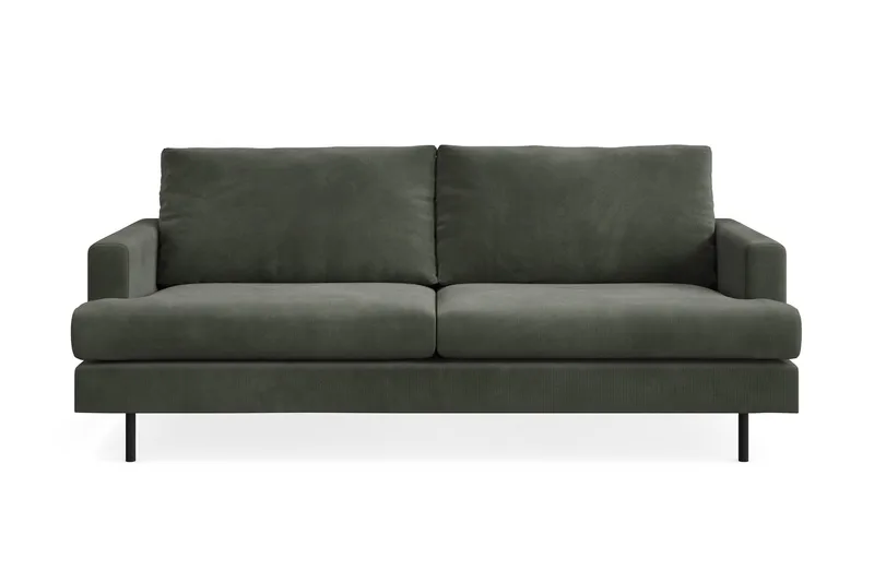 Menard Compact 3-seters Manchestersofa - Mørk grønn - Møbler - Sofaer - Sofa 3 seter