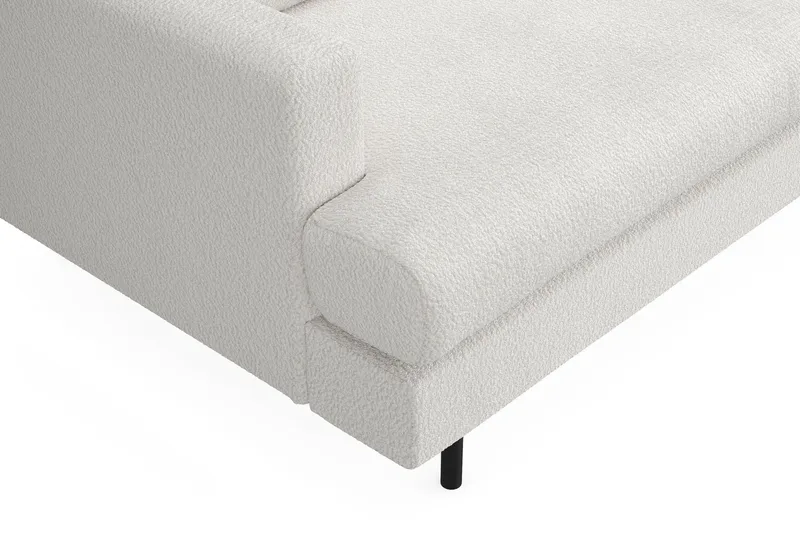 Menard Compact 3-seters Sofa i Bouclé - Hvit - Møbler - Sofaer - Sofa 3 seter