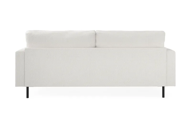 Menard Compact 3-seters Sofa i Bouclé - Hvit - Møbler - Sofaer - Sofa 3 seter