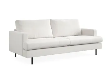 Menard Compact 3-seters Sofa i Bouclé - Hvit - Møbler - Sofaer - Sofa 3 seter