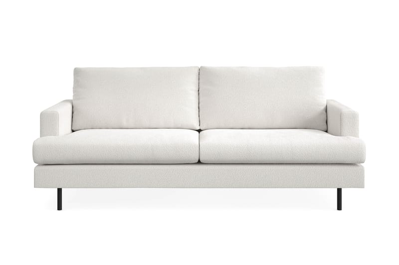 Menard Compact 3-seters Sofa i Bouclé - Hvit - Møbler - Sofaer - Sofa 3 seter