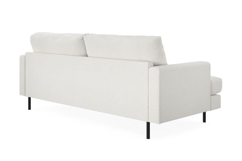 Menard Compact 3-seters Sofa i Bouclé - Hvit - Møbler - Sofaer - Sofa 3 seter