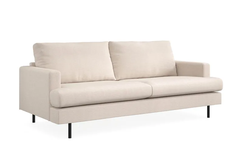 Menard Compact 3-seters Stoffsofa - Beige - Møbler - Sofaer - Sofa 3 seter