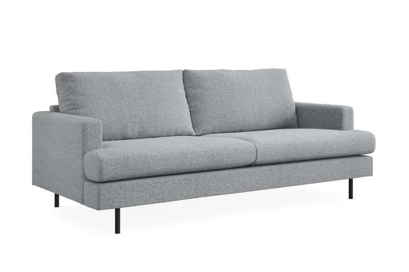 Menard Compact 3-seters Stoffsofa - Grå - Møbler - Sofaer - Sofa 3 seter