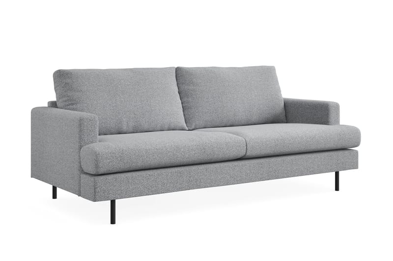 Menard Compact 3-seters Stoffsofa - Grå - Møbler - Sofaer - Sofa 3 seter