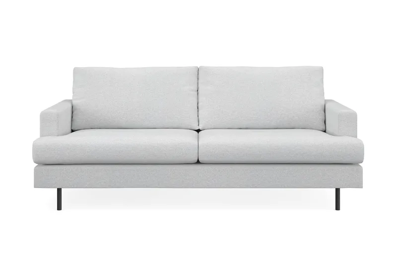 Menard Compact 3-seters Stoffsofa - Lys grå - Møbler - Sofaer - Sofa 3 seter