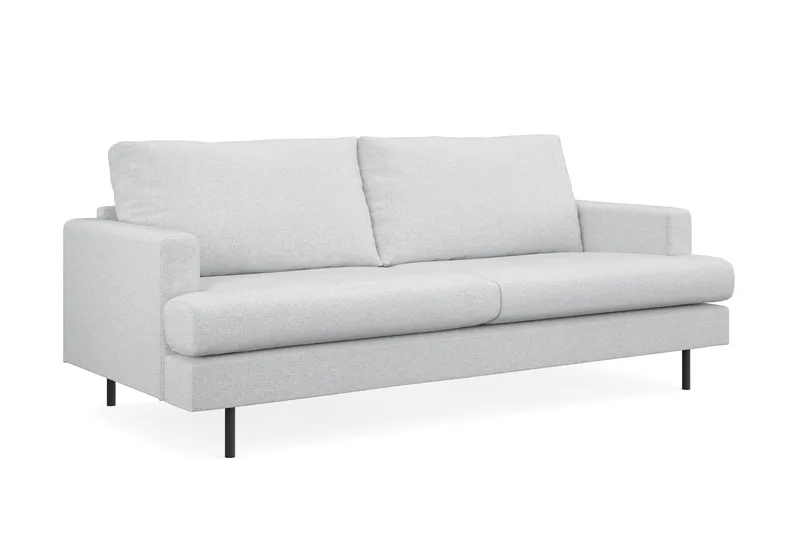 Menard Compact 3-seters Stoffsofa - Lys grå - Møbler - Sofaer - Sofa 3 seter