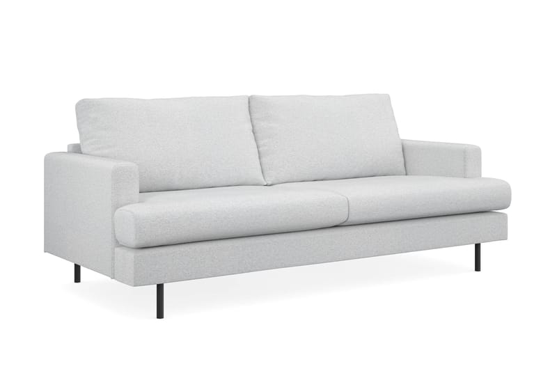 Menard Compact 3-seters Stoffsofa - Lys grå - Møbler - Sofaer - Sofa 3 seter